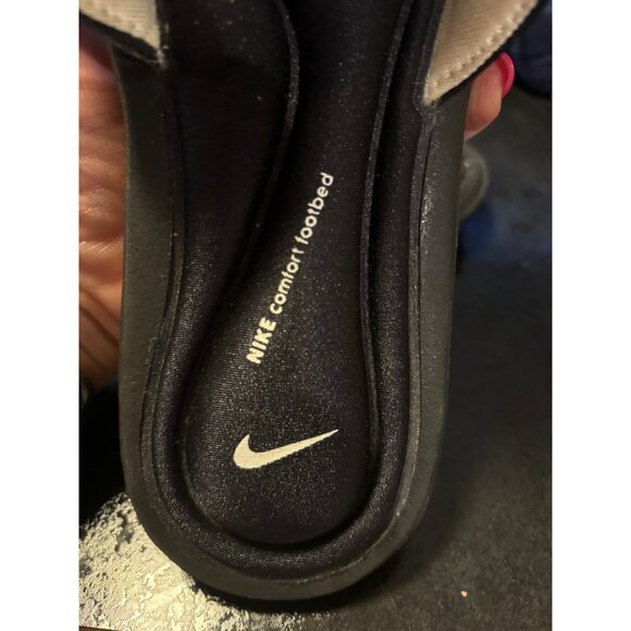 Nike Comfort Footbed Slide Sandals Womens Size 8 Black White - Picture 5 of 5